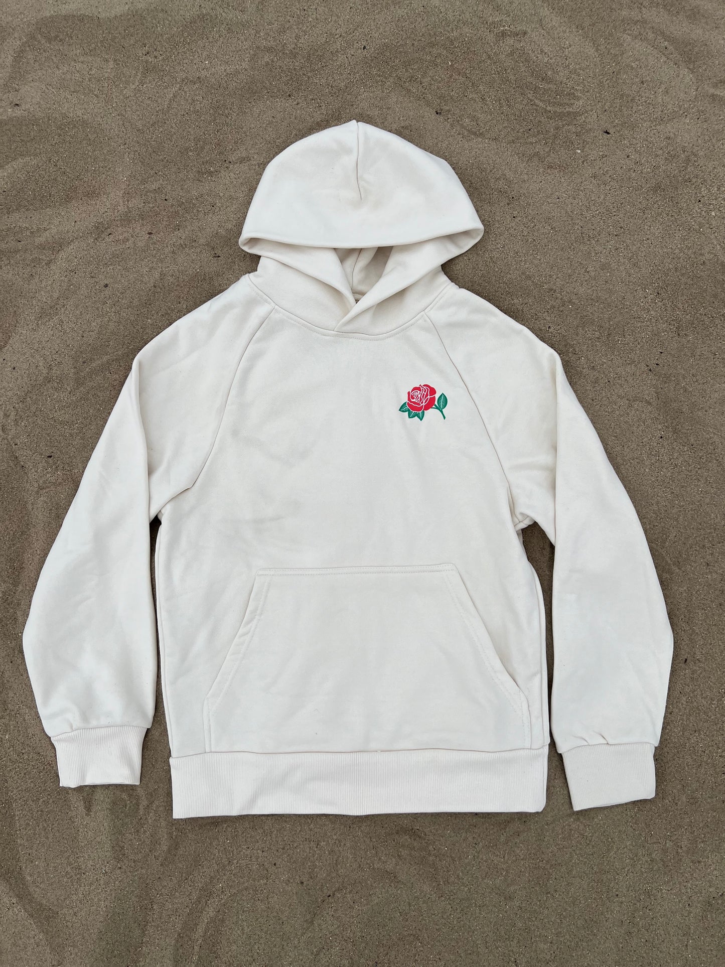 Del Sol Records (Beige) Venice Rose Hoodie