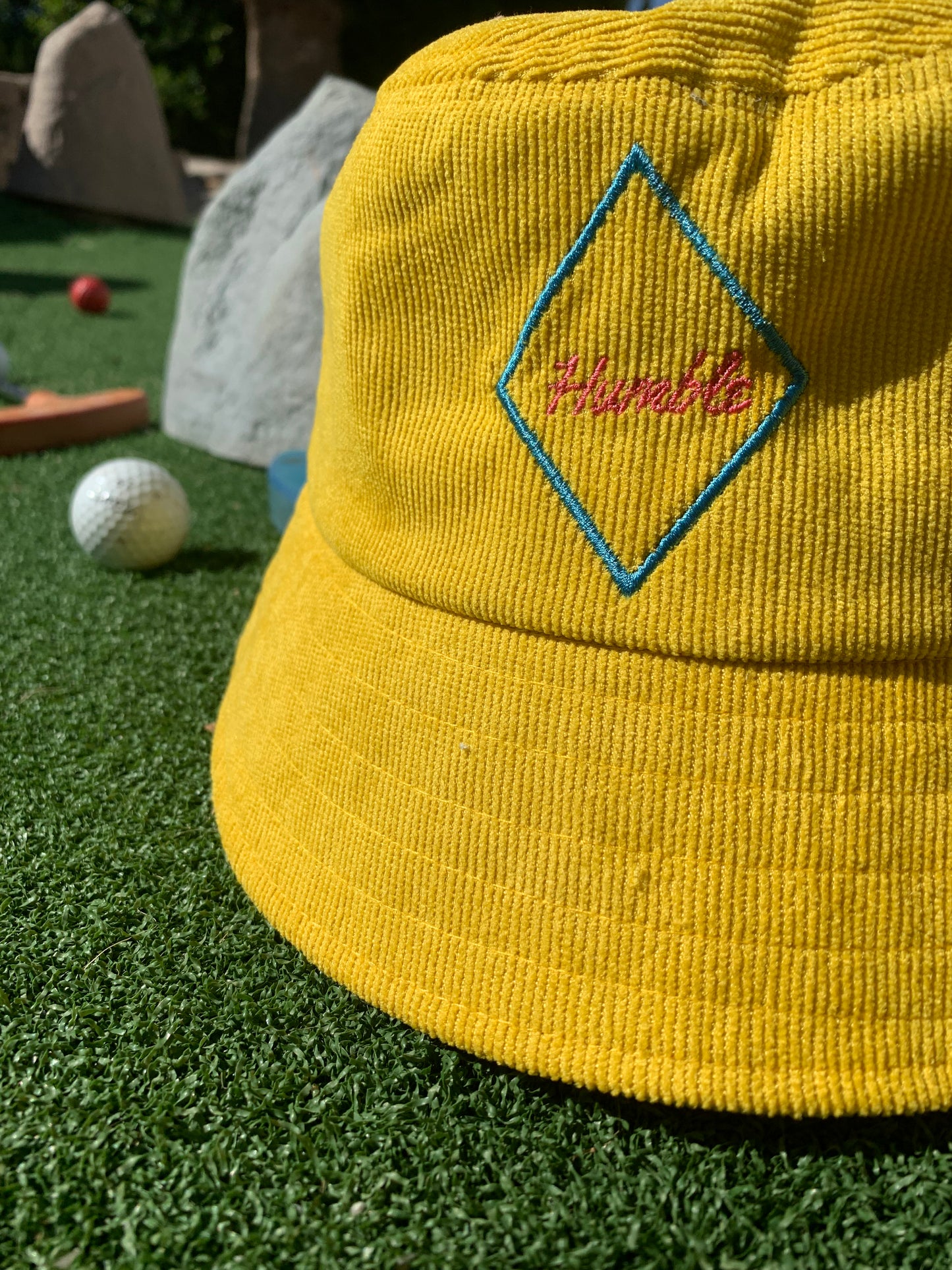 Yellow Corduroy Bucket Hat