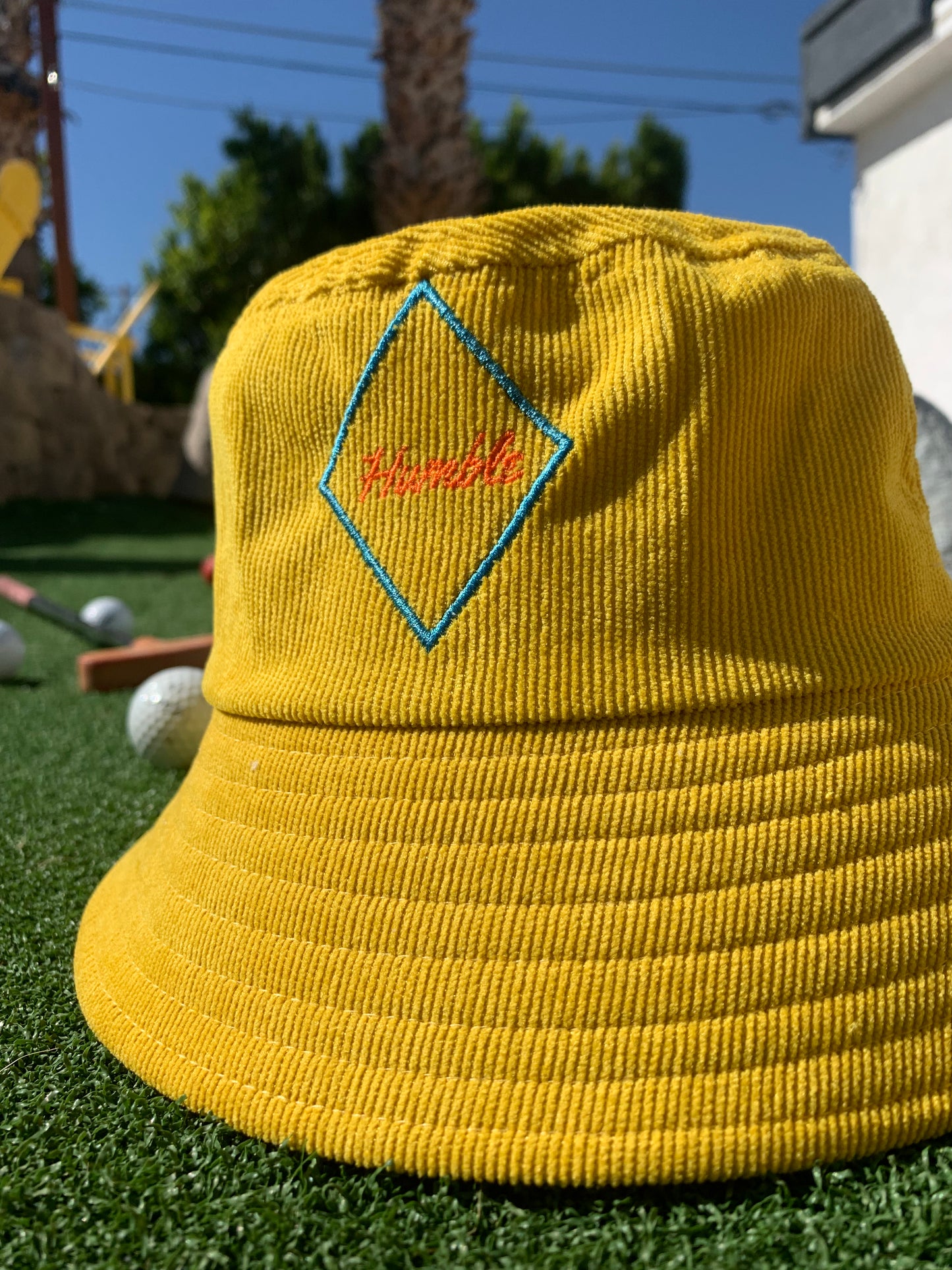 Yellow Corduroy Bucket Hat