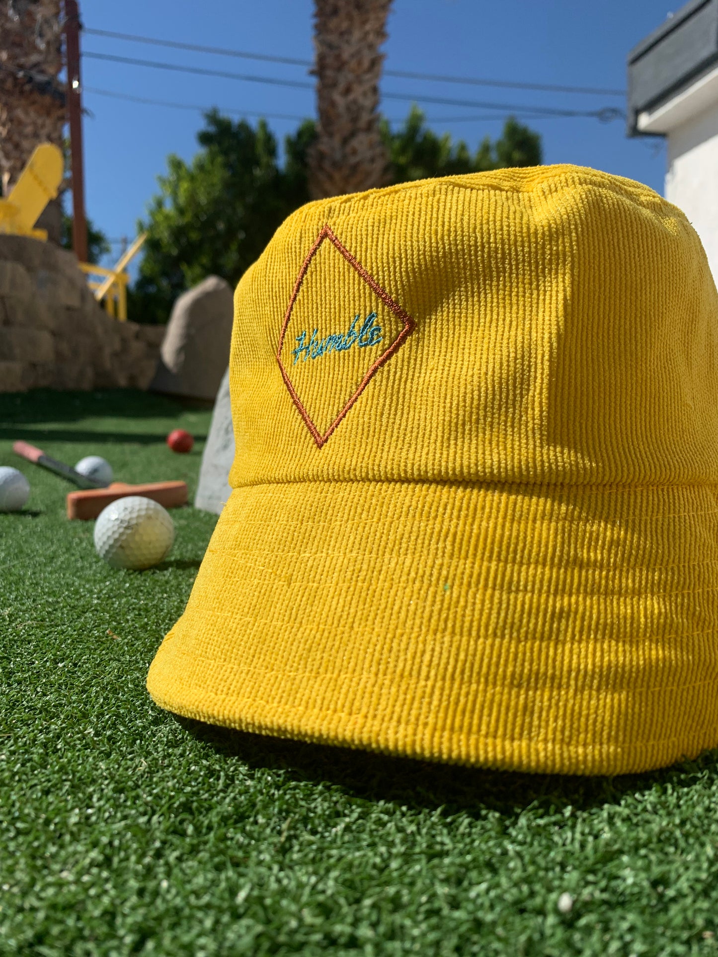 Yellow Corduroy Bucket Hat