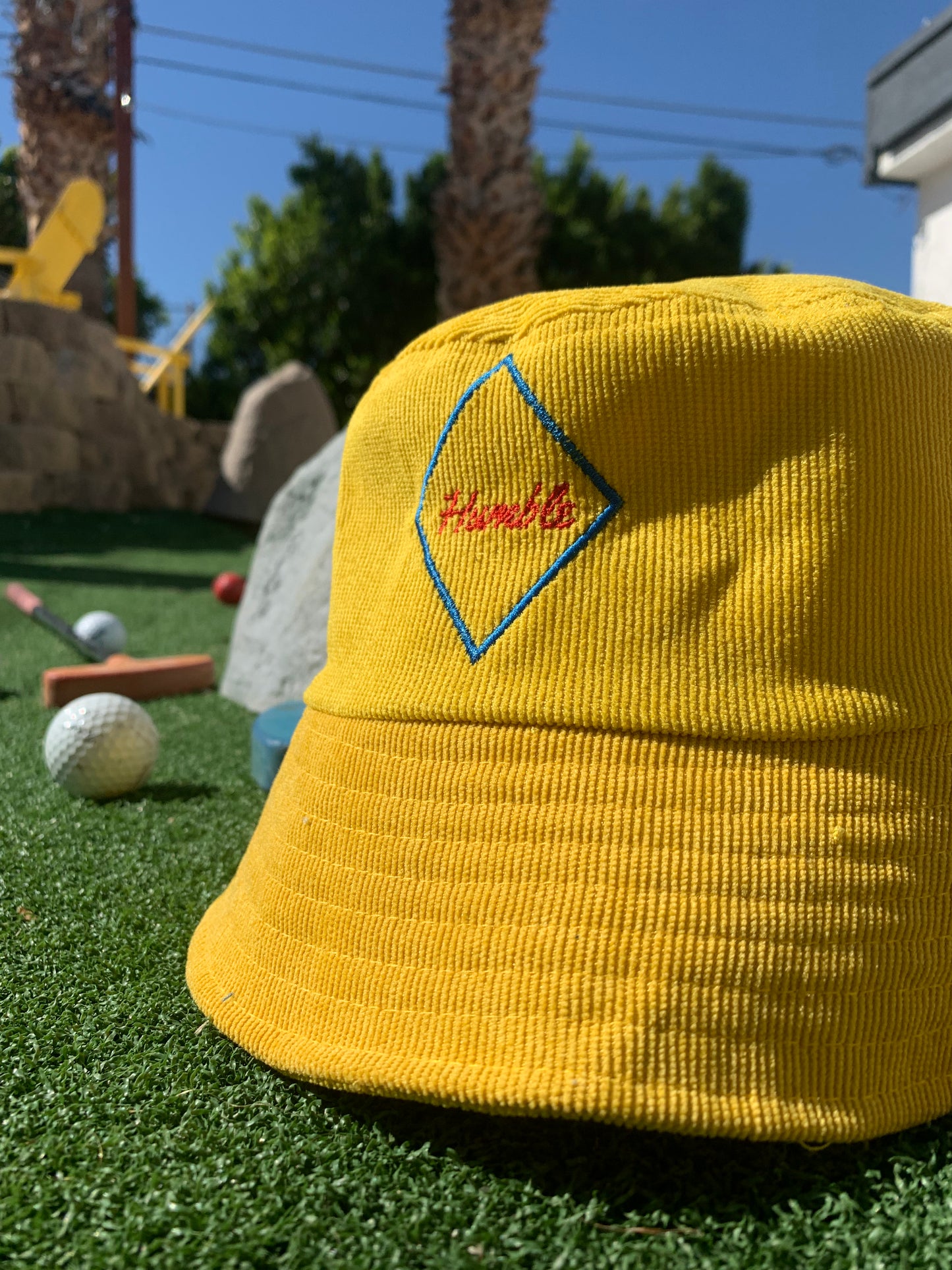 Yellow Corduroy Bucket Hat