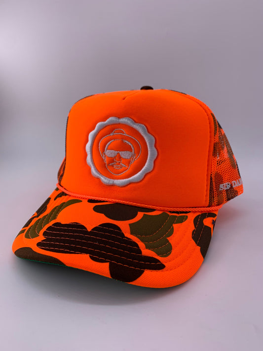 Sir Daniel Orange Camo Trucker Hat