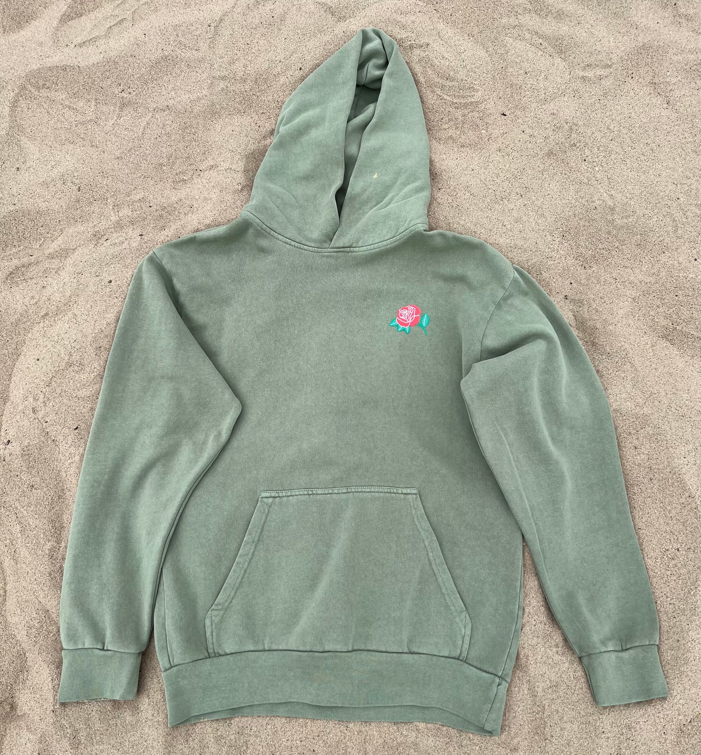 Del Sol Records (Green)Venice Rose Hoodie