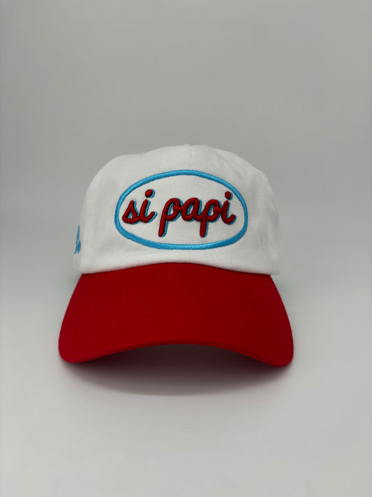 Si Papi Dad Hat 2Tone Red  (LADeluxe Edition)