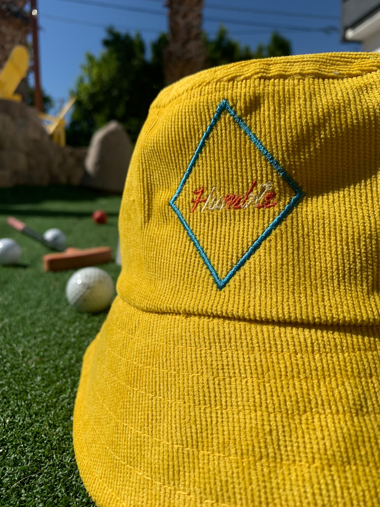 Yellow Corduroy Bucket Hat
