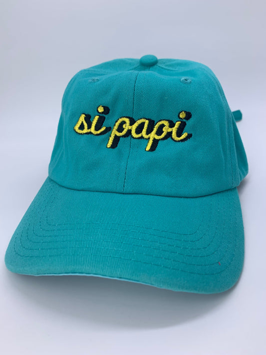 Si Papi Dad Hats (Teal)